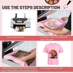 5 PCS Unisex Sublimation Blanks Bulk Polyester T Shirts - Pink