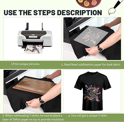 5 PCS Unisex Sublimation Blanks Bulk Polyester T Shirts - Black