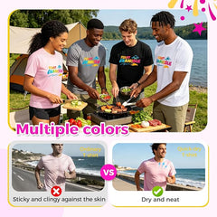 Quick Dry Sublimation Shirts Blanks Bulk 5 Pack Unisex S-2XL - Pink