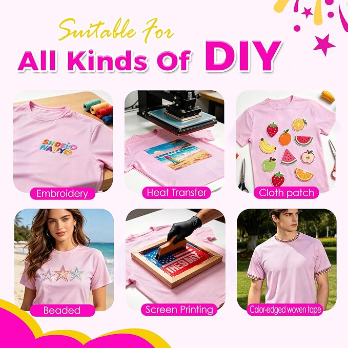 Quick Dry Sublimation Shirts Blanks Bulk 5 Pack Unisex S-2XL - Pink