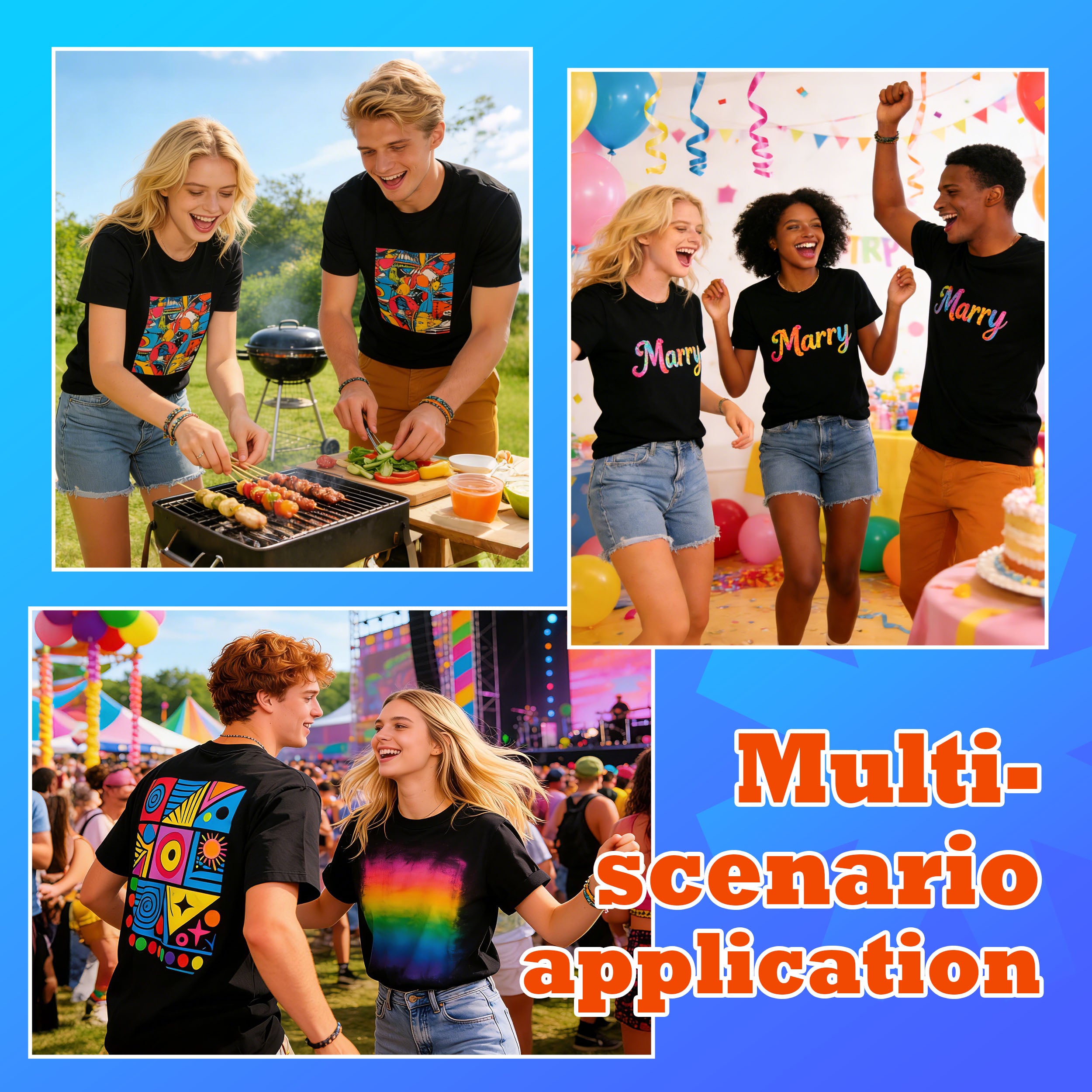 5 Pack Black Blank Polyester T-Shirts – Crew Neck Short Sleeve - XS