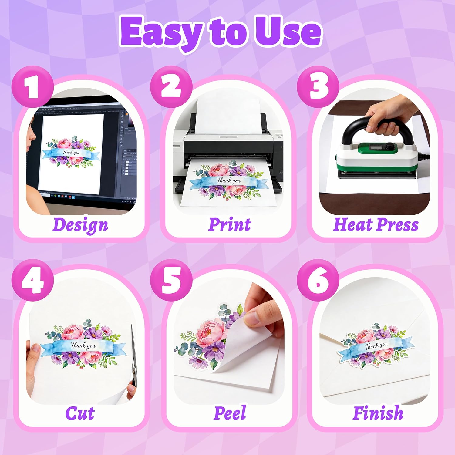 Sublimation Sticker Paper – 8.5×11 Waterproof Glossy Vinyl (20 Sheets)