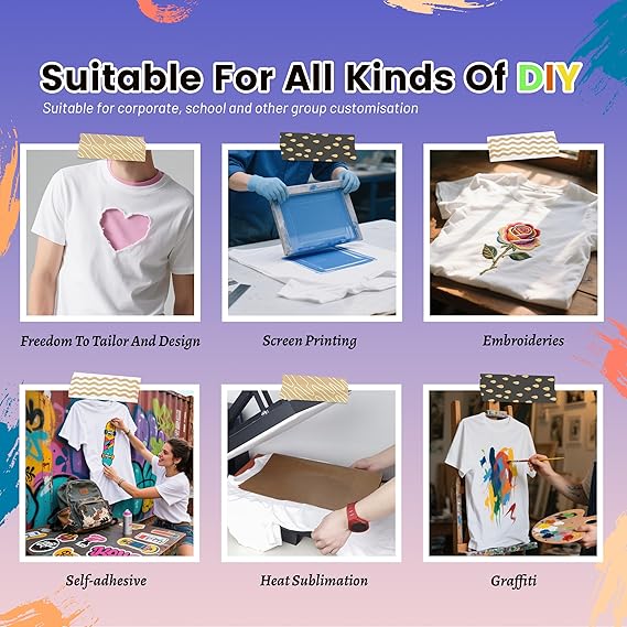 5 Pack Sublimation T-Shirts Bulk – Unisex White Polyester for Heat Transfer - M