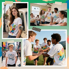 5 Pack Sublimation T-Shirts Bulk – Unisex White Polyester for Heat Transfer - S