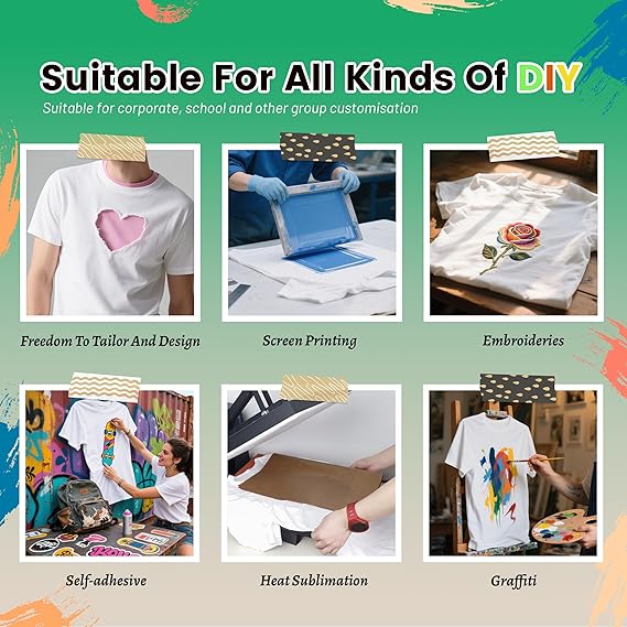 5 Pack Sublimation T-Shirts Bulk – Unisex White Polyester for Heat Transfer - S
