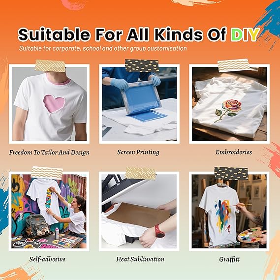 5 Pack Sublimation T-Shirts Bulk – Unisex White Polyester for Heat Transfer - XL