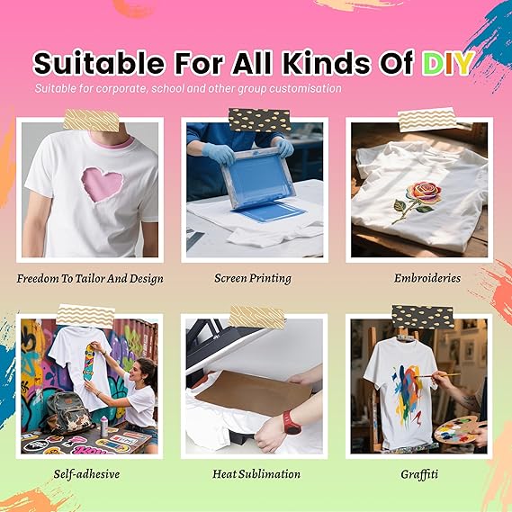 5 Pack Sublimation T-Shirts Bulk – Unisex White Polyester for Heat Transfer - XXL