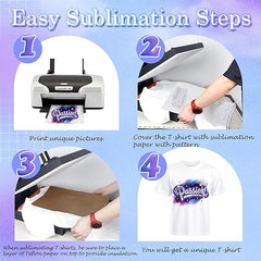 3 Pack Sublimation T-Shirts Bulk – Unisex White Polyester for Heat Transfer - S