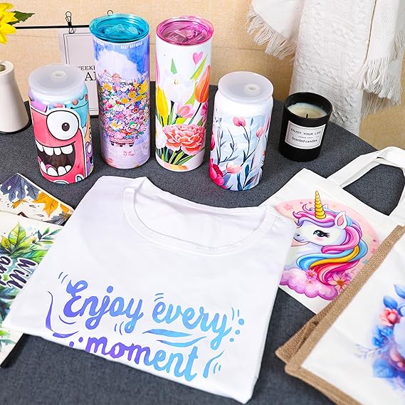 3 Pack Sublimation T-Shirts Bulk – Unisex White Polyester for Heat Transfer - S