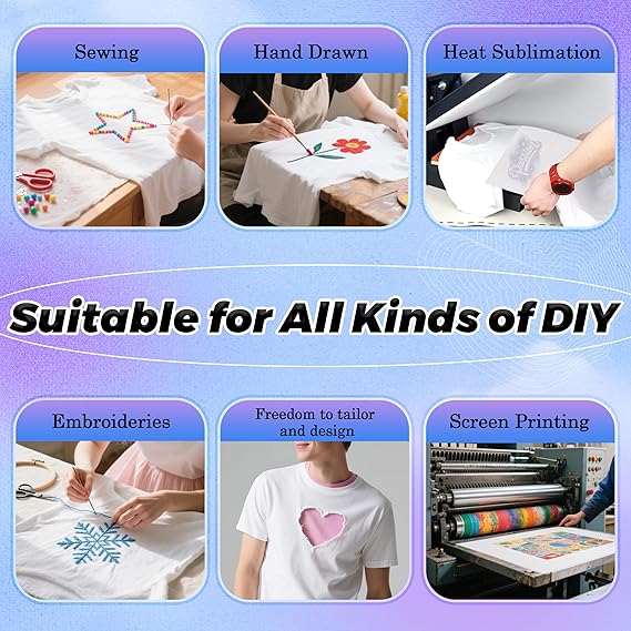 3 Pack Sublimation T-Shirts Bulk – Unisex White Polyester for Heat Transfer - S