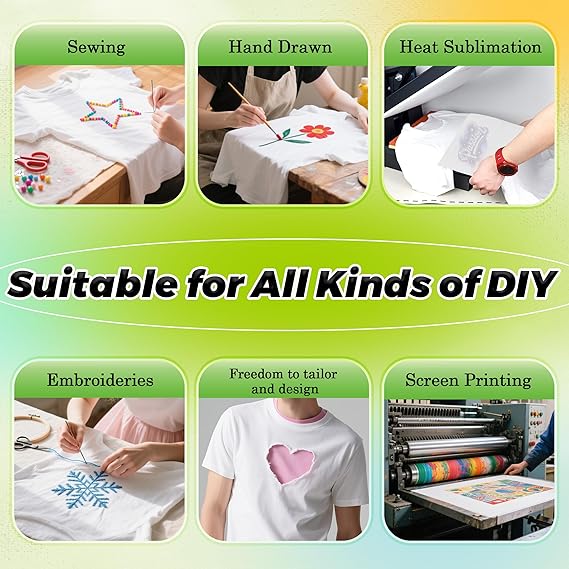 3 Pack Sublimation T-Shirts Bulk – Unisex White Polyester for Heat Transfer - XL