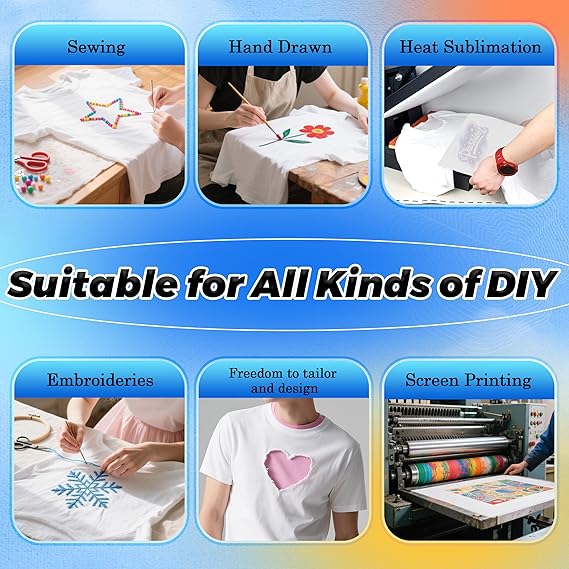 3 Pack Sublimation T-Shirts Bulk – Unisex White Polyester for Heat Transfer - XXL