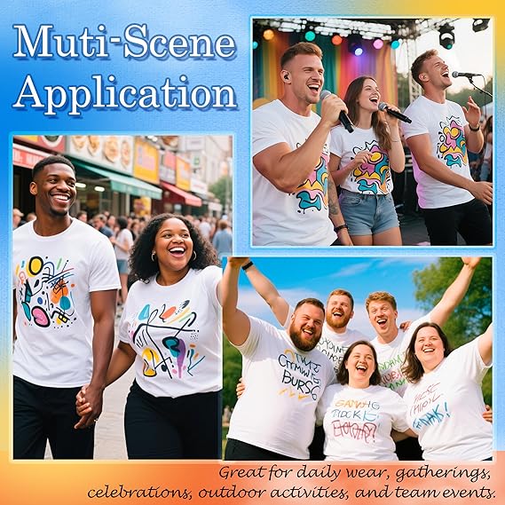 3 Pack Sublimation T-Shirts Bulk – Unisex White Polyester for Heat Transfer - XXL