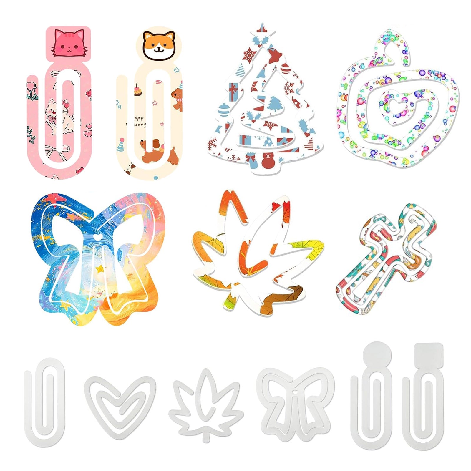 Sublimation Paper Clips, 18 style Blanks Bulk Acrylic Jumbo Paper Clips