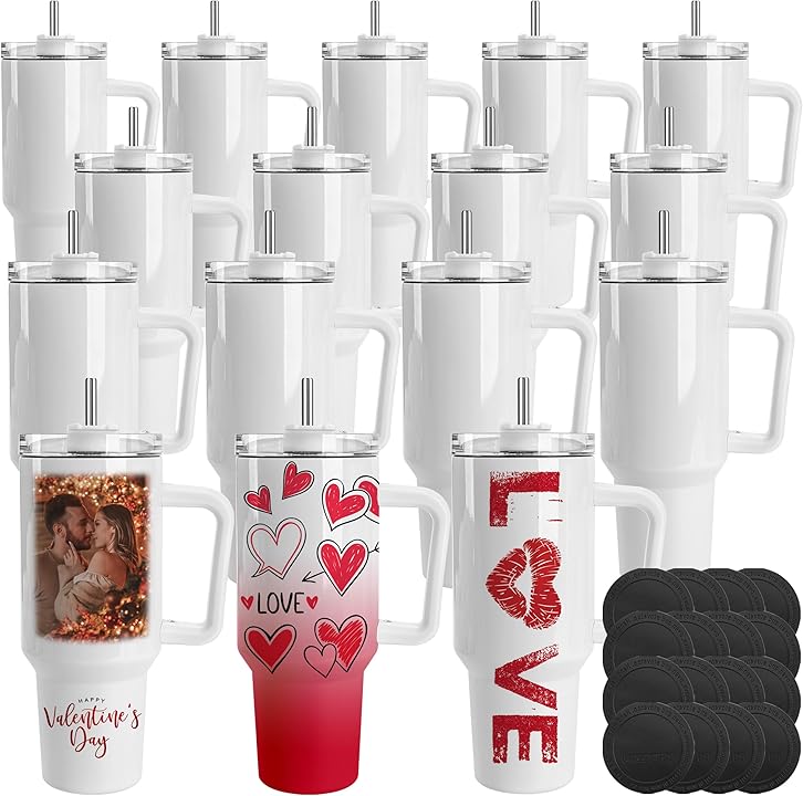 40 OZ Sublimation Tumblers with Handle