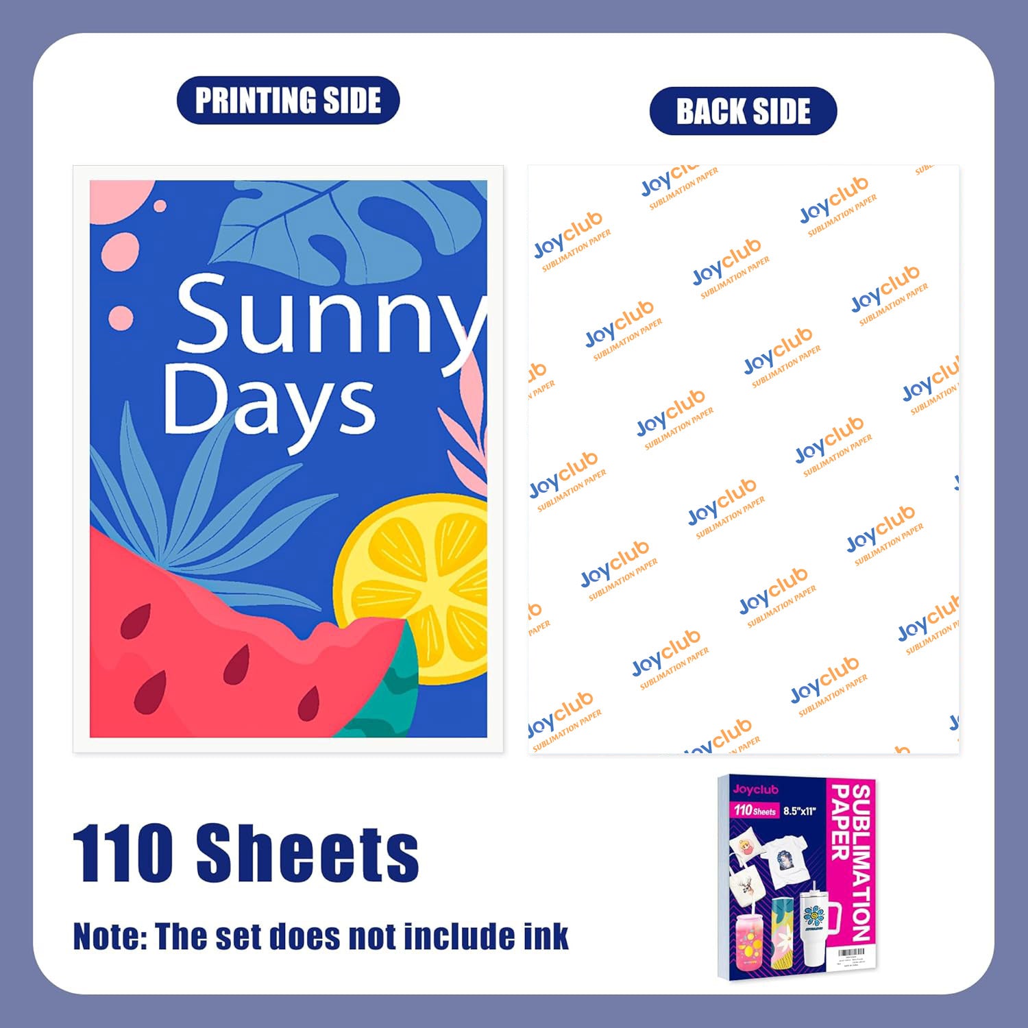 120g Sublimation Paper 8.5×11 Inch - 55 Sheets