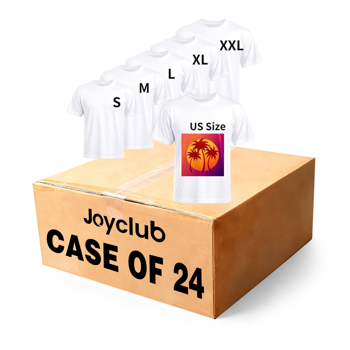 5 PCS Unisex Sublimation Blanks Bulk Polyester T Shirts - White / Case of 24