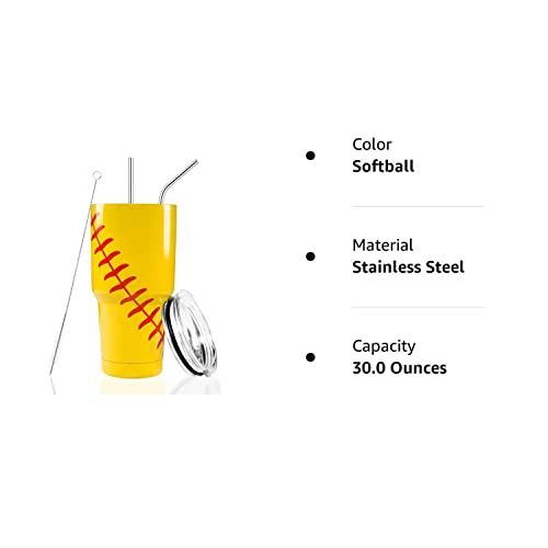 30 oz tumbler stainless steel cups metal water bottles in bulk - Softball