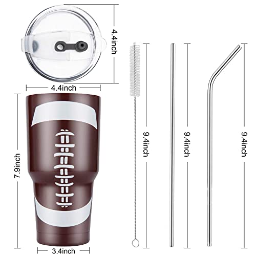 30 oz tumbler stainless steel cups metal water bottles in bulk - Football