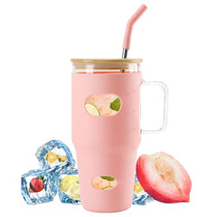 32 oz Glass Tumbler (Pink)