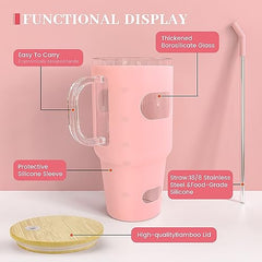 32 oz Glass Tumbler (Pink)