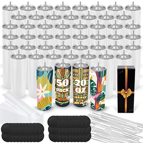 20 oz Sublimation tumblers  stainless steel cups bulk water bottles - 50pack