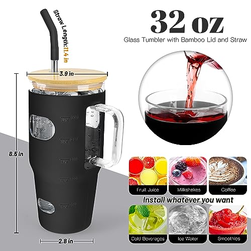 32 oz Glass Tumbler  (Black)