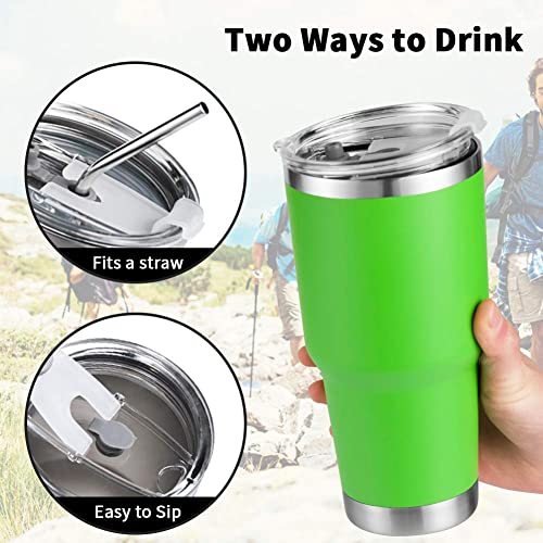30 oz tumbler stainless steel cups metal water bottles in bulk - Green