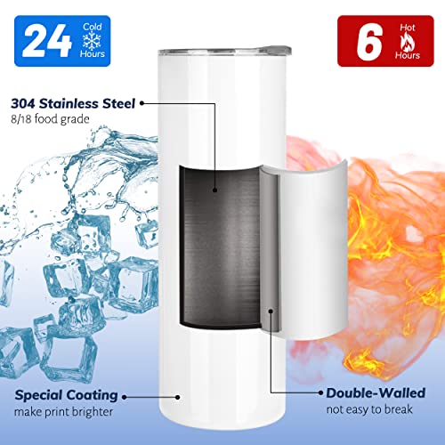 20 oz Sublimation tumblers  stainless steel cups bulk water bottles - 50pack
