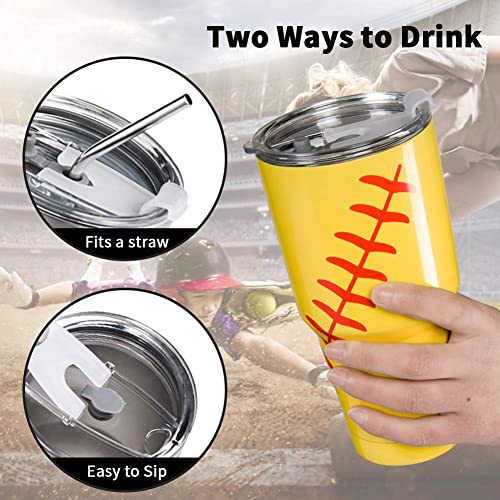 30 oz tumbler stainless steel cups metal water bottles in bulk - Softball